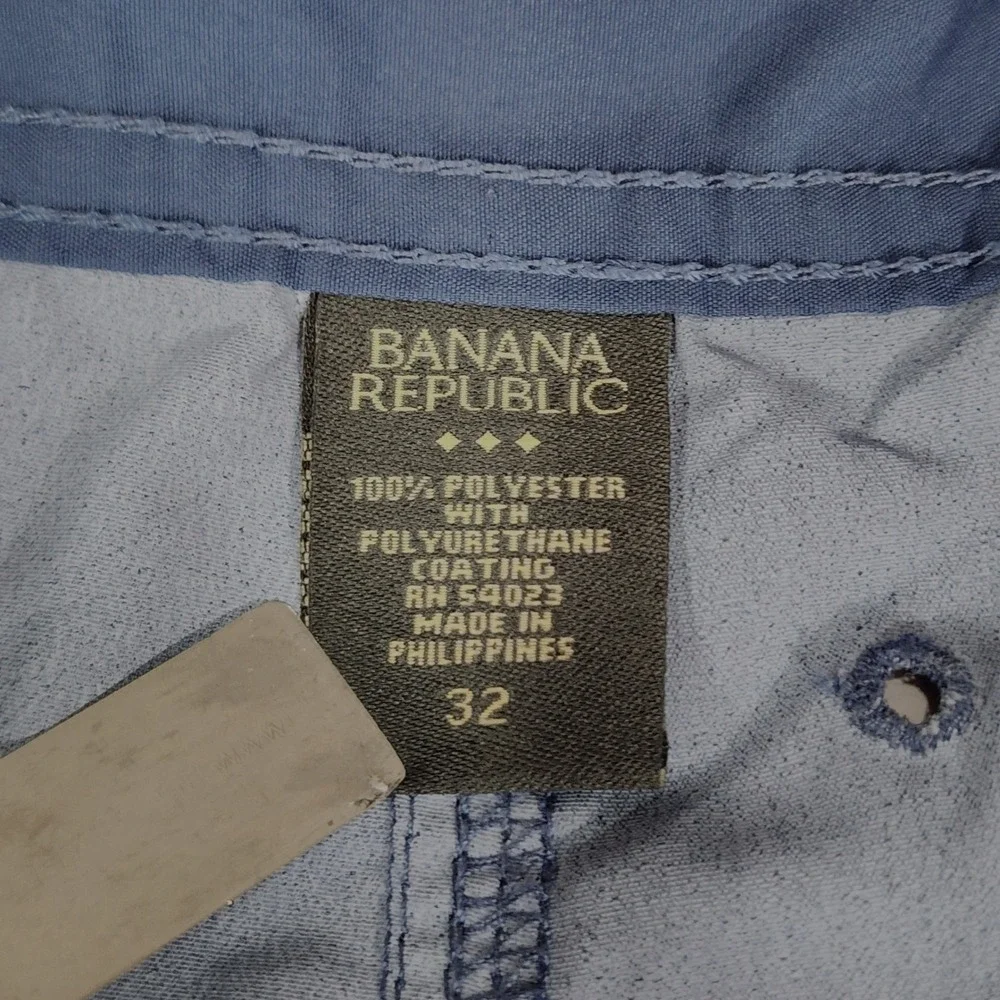 Y2K Banana Republic Board Shorts sz 32 Men Blue Swim Surfer Skater Beach 11